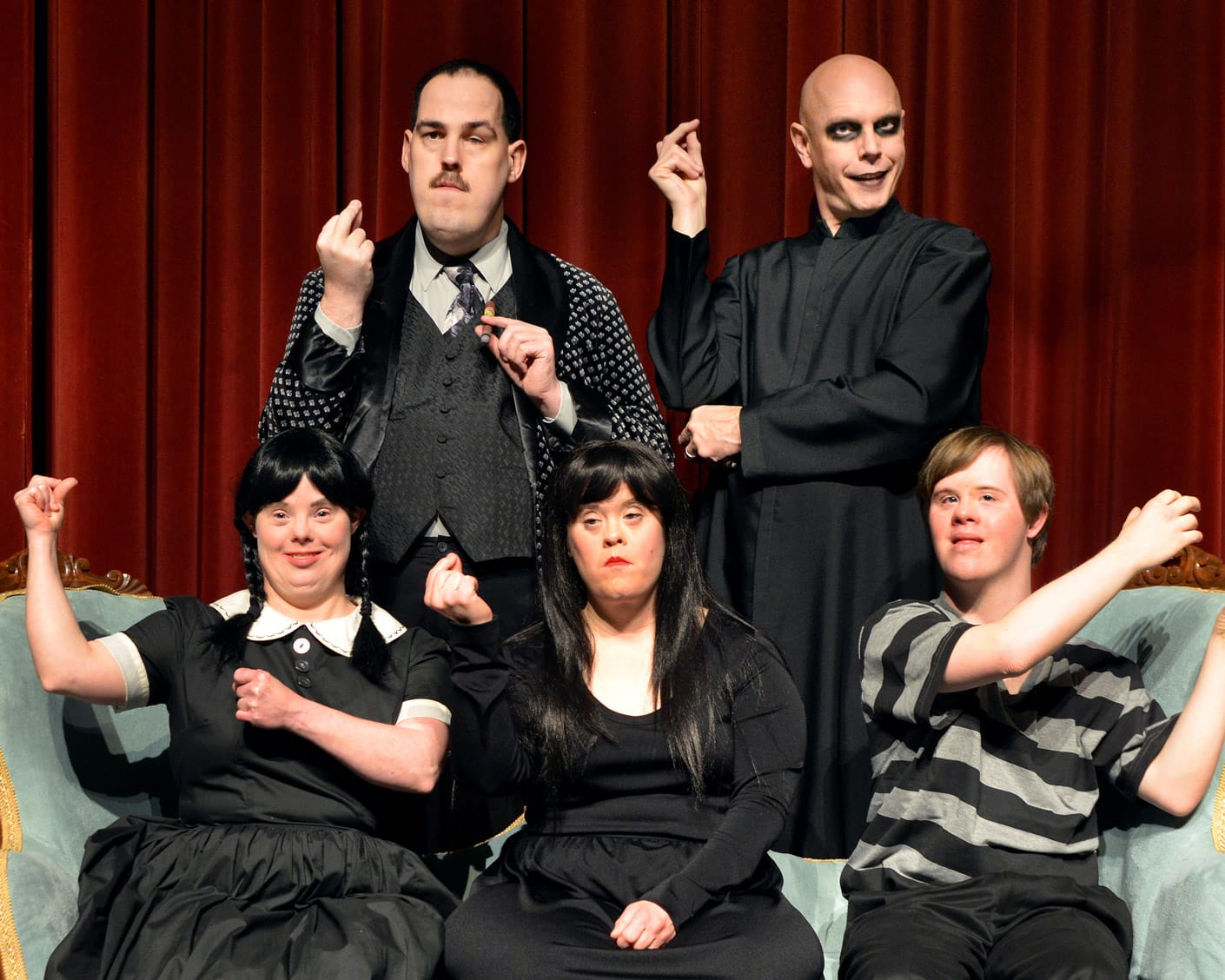 Actors in the Addams Family in the Jerry's Habima Theater